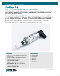 Thumbnail of document Data Sheet - EA2-IS-TX I.S. Dew Point Transmitter